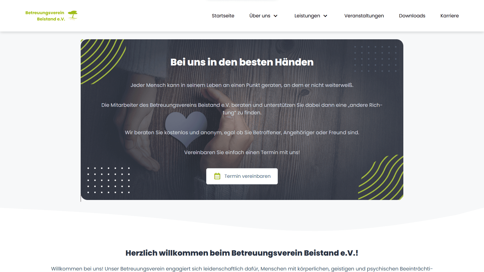 Referenzvorschau von Betreuungsverein Beistand e.V.